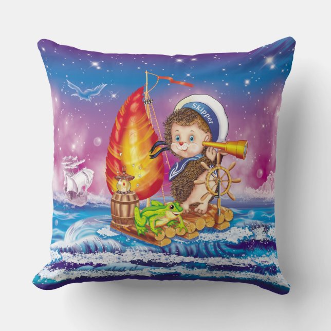 Brave sailor throw pillow (Front)