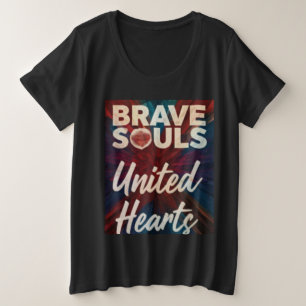 brave soul united hearts plus size T-Shirt