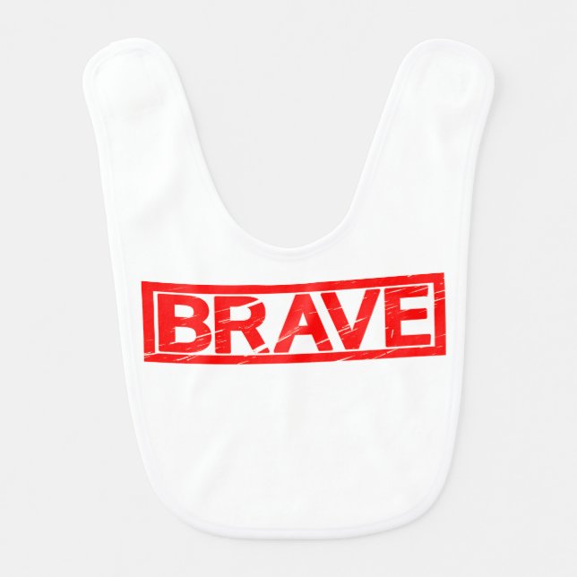 Brave Stamp Baby Bib (Front)