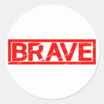 Brave Stamp Classic Round Sticker