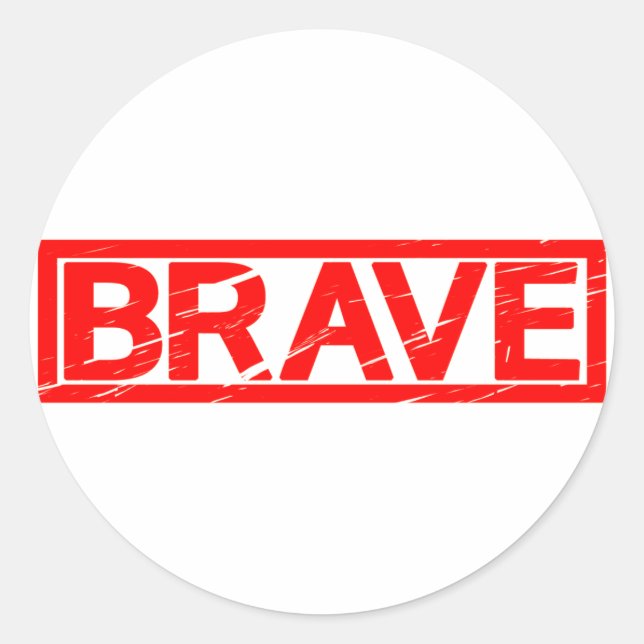 Brave Stamp Classic Round Sticker (Front)
