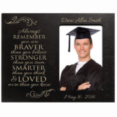Brave & Strong Black Graduation Picture Frame (Front)