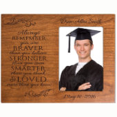 Brave & Strong Cherry Graduation Picture Frame (Front)