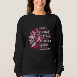 Brave Strong Grateful Breast Cancer Awareness Sweatshirt
