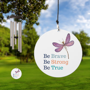 Brave Strong True Dragonfly Wind Chime