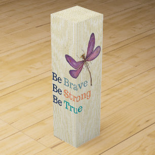 Brave Strong True Dragonfly Wine Box
