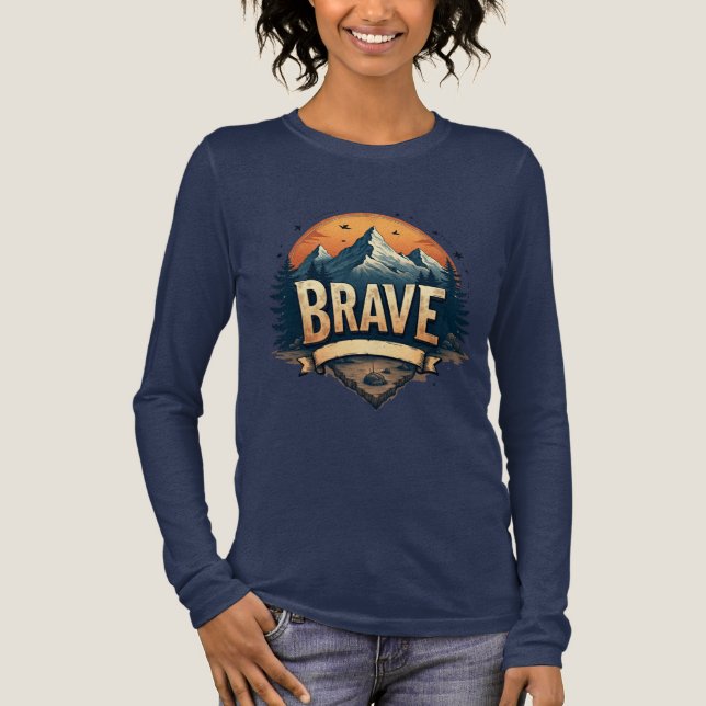 Brave T-Shirt Adventure Graphic Tee for Women Teen (Front)