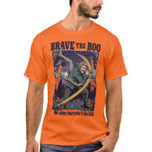 Brave the Boo Funny Halloween Alien Fearless Spook