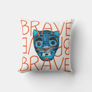 Brave Tiger Throw Pillow