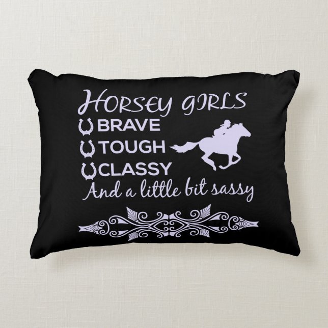 Brave Tough Classy Horse   Accent Pillow (Front)