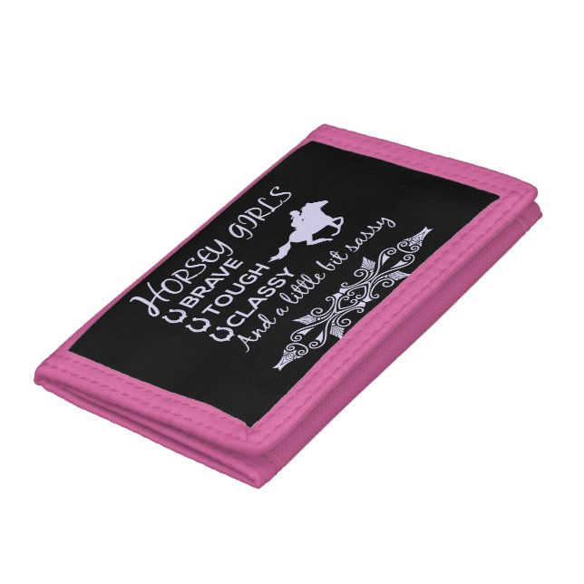 Brave Tough Classy Horse   Trifold Wallet (Bottom)