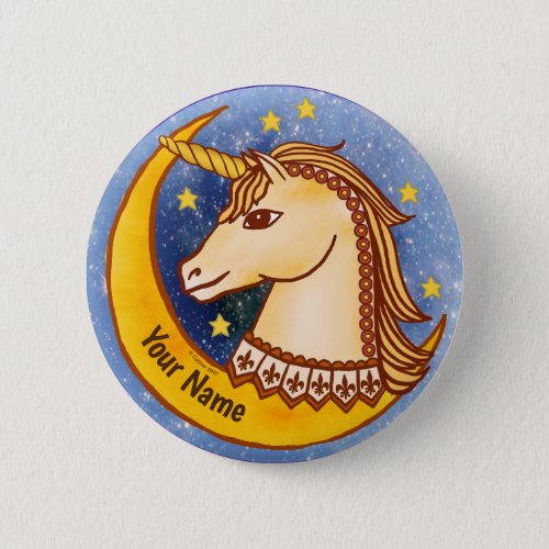 Brave Unicorn custom name  pin