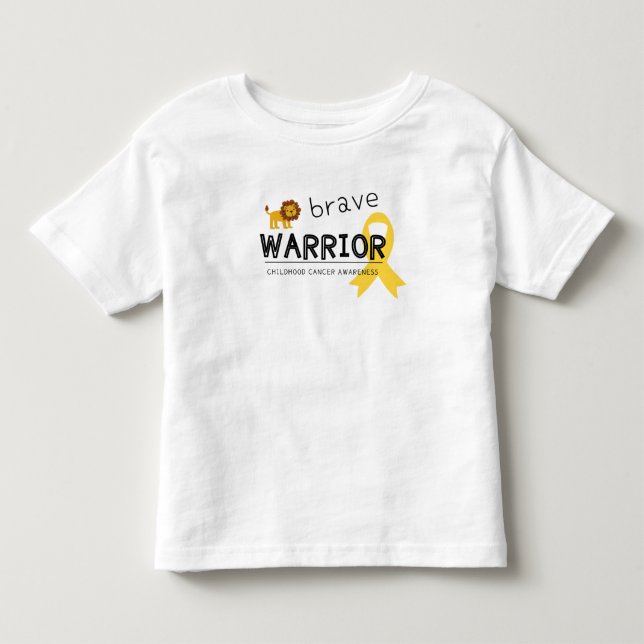 brave warrior cancer lion toddler T-Shirt (Front)