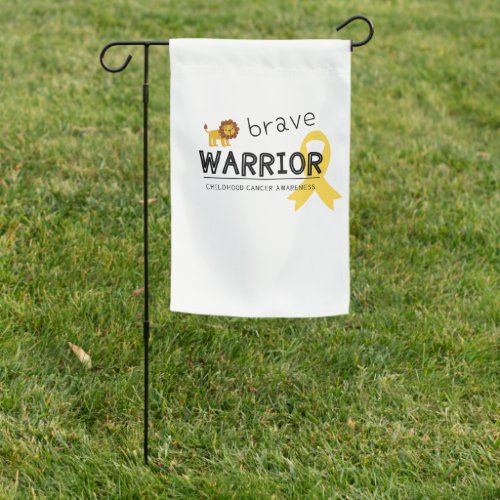 brave warrior cancer Personalized Garden Flag