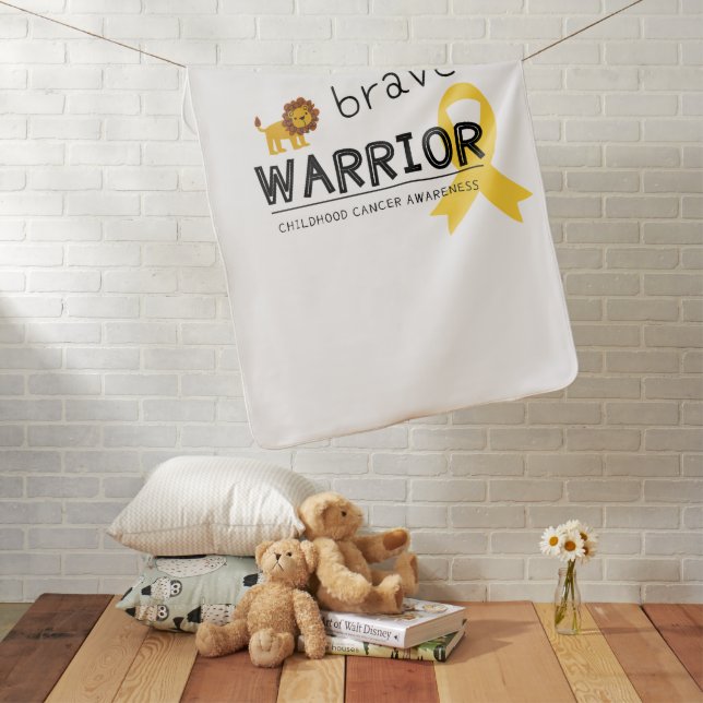 brave warrior childhood cancer Baby Blanket (In Situ)
