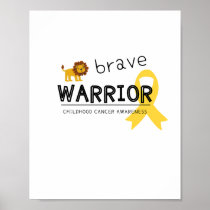 brave warrior childhood cancer Poster & Print