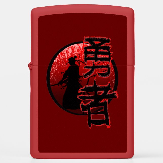 Brave Warrior Samurai Zippo Lighter (Front)