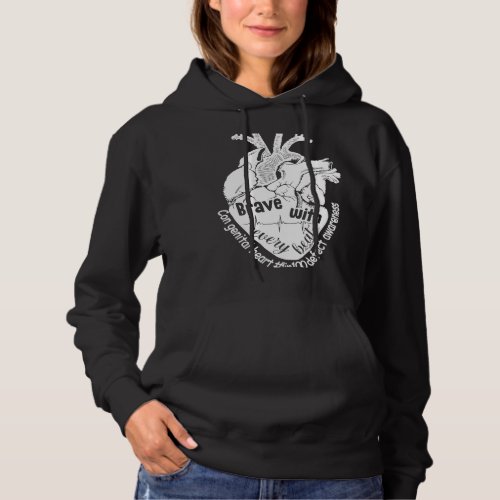 Brave With Every Beat CHD Congenital Heart Defect  Hoodie