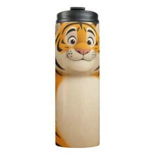 Brave Zodiac Tiger Cartoon Thermal Tumbler