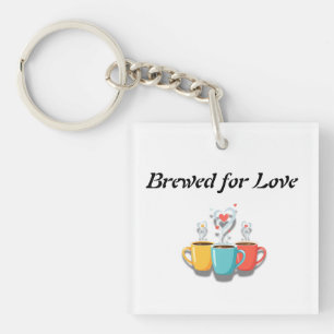 Braved Just Love – Whimsical Coffee Mugs with Hear Keychain