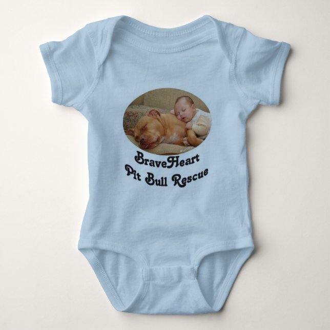 BraveHeart Pit Bull Rescue Infant Baby Bodysuit (Front)
