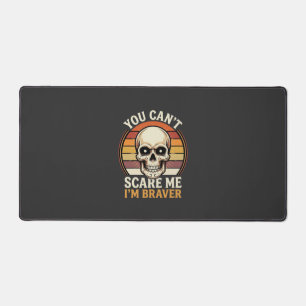 Braver Halloween Skull Retro Horror Design_1 Desk Mat