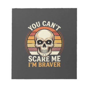 Braver Halloween Skull Retro Horror Design_1 Notepad