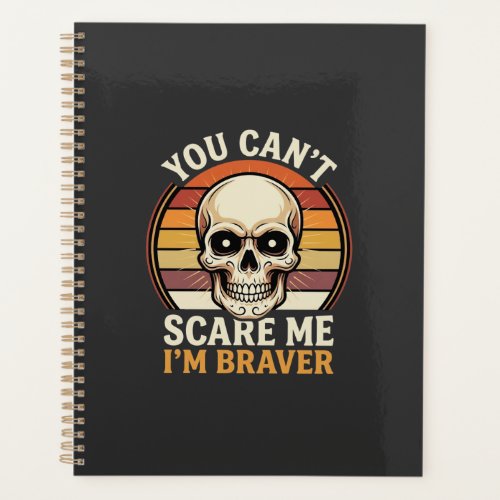 Braver Halloween Skull Retro Horror Design_1 Planner
