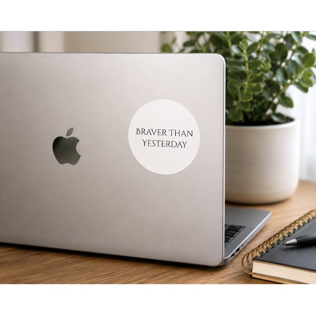 Braver Than Yesterday Mental Health Sticker (Creator Uploaded)
