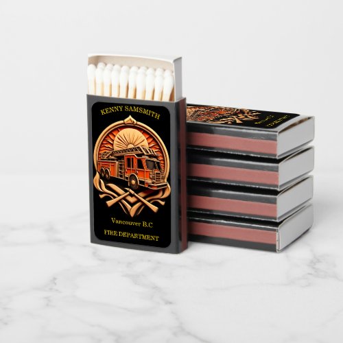 Bravery And Dedication Fire Department Matchboxes