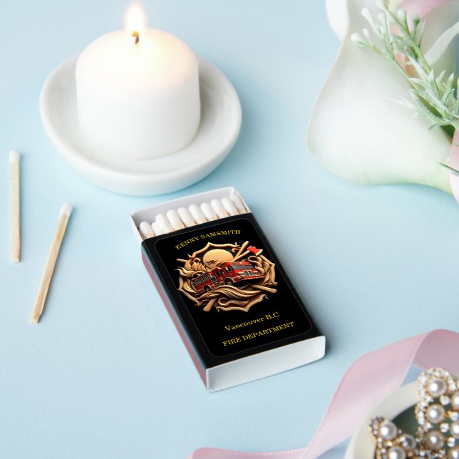 Bravery And Dedication Fire Department  Matchboxes (Insitu)