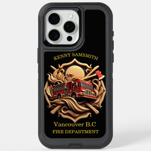 Bravery And Dedication Fire Department  iPhone 15 Pro Max Case