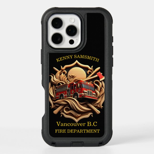 Bravery And Dedication Fire Department  Otterbox iPhone Case (Back)