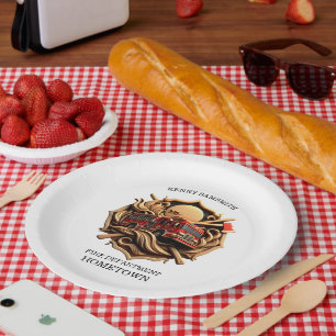 Bravery And Dedication Fire Department  Paper Plates