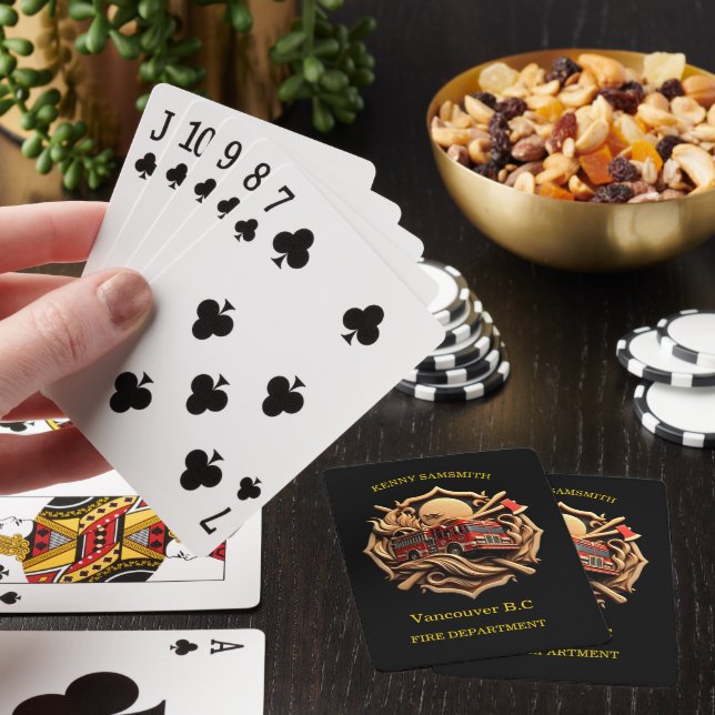 Bravery And Dedication Fire Department  Poker Cards (In Situ)