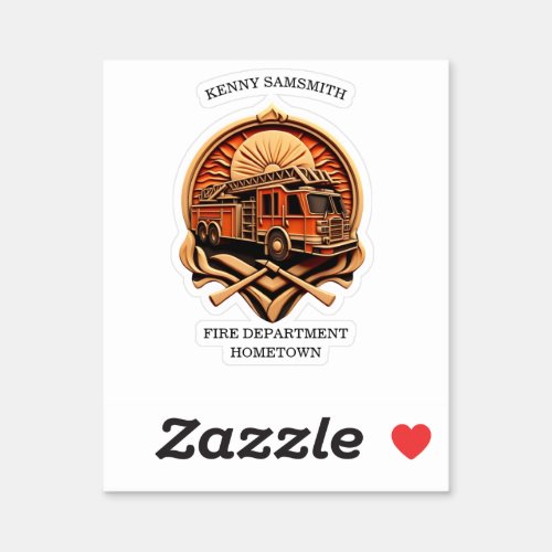 Bravery And Dedication Fire Department Sticker