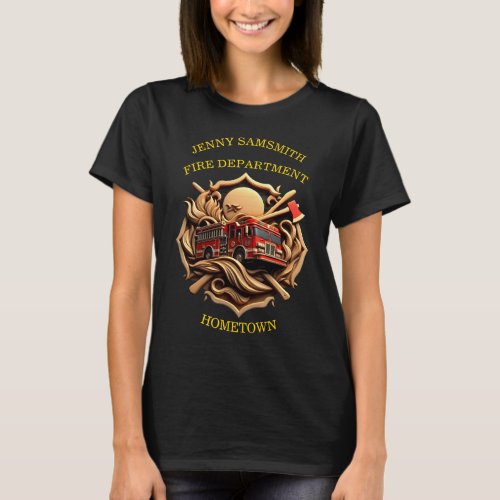 Bravery And Dedication Fire Department  T_Shirt