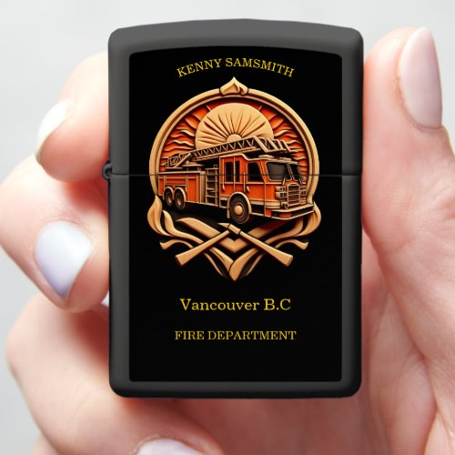 Bravery And Dedication Fire Department Zippo Lighter