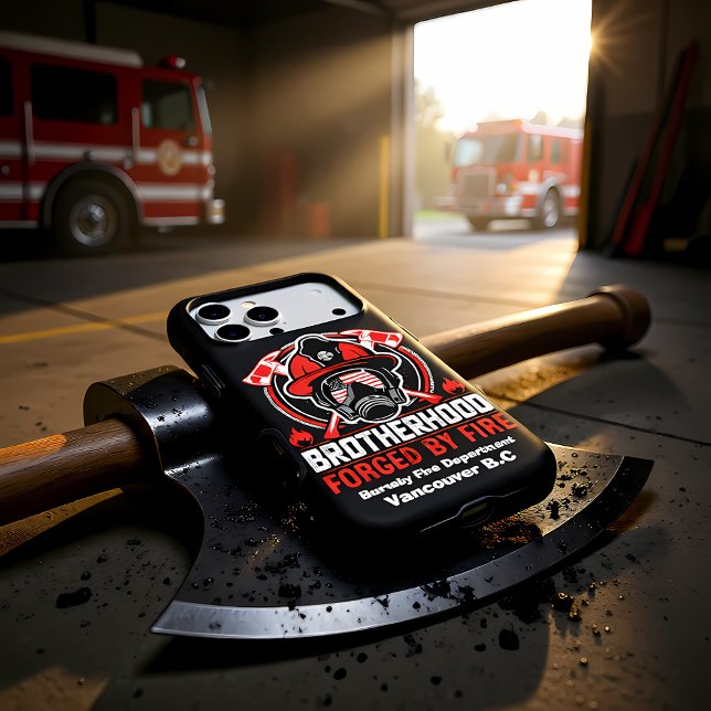 Bravery embodied in the firefighter’s gear at dawn Case-Mate iPhone case (Creator Uploaded)
