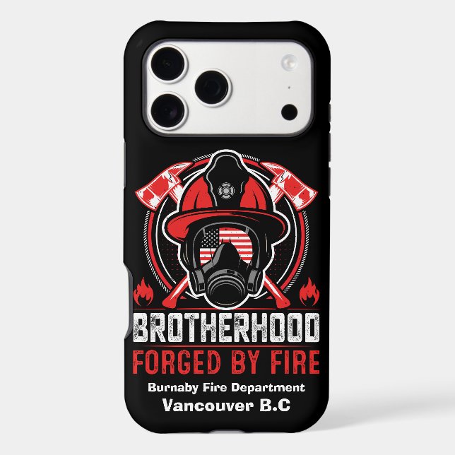 Bravery embodied in the firefighter’s gear at dawn Case-Mate iPhone case (Back)