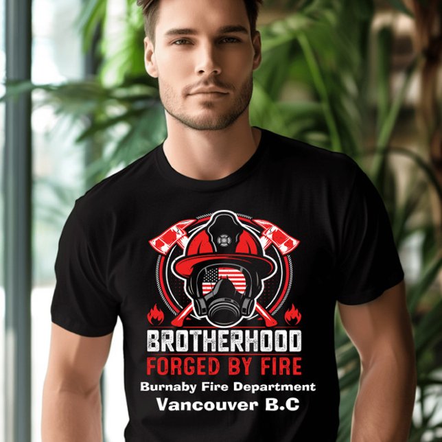 Bravery embodied in the firefighter’s gear at dawn T-Shirt (Creator Uploaded)