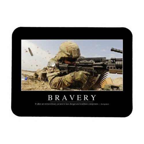 Bravery Inspirational Quote Magnet