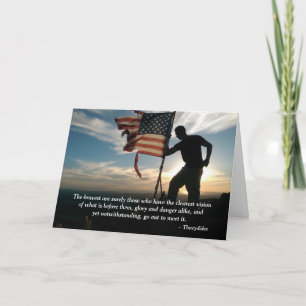 Bravery Patriotic Thank You Greeting Card
