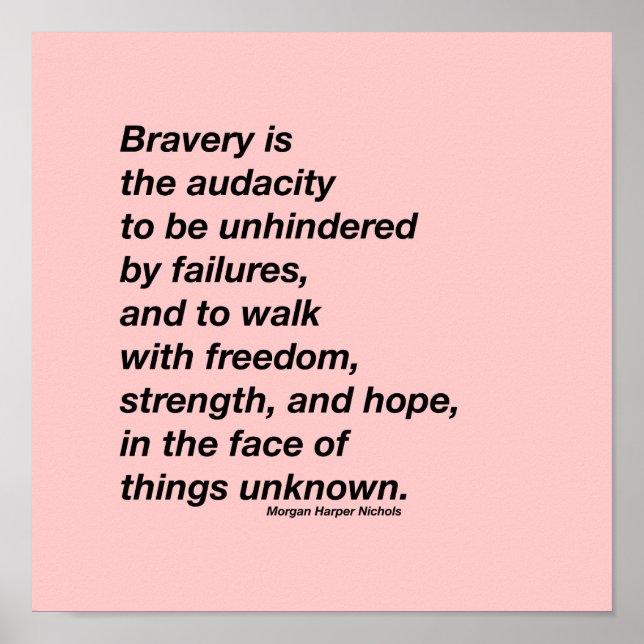 Bravery quote poster (Front)