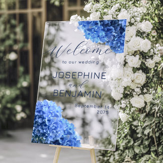 Bravest Blue Wedding Welcome Acrylic Sign