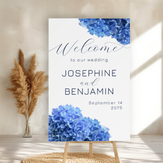 Bravest Blue Wedding Welcome Foam Board