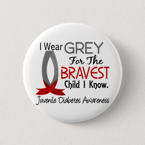 Bravest Child I Know Juvenile Diabetes Button