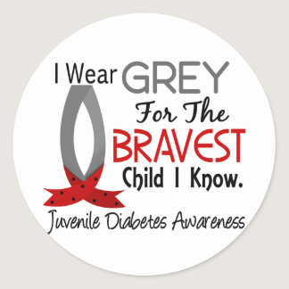 Bravest Child I Know Juvenile Diabetes Classic Round Sticker