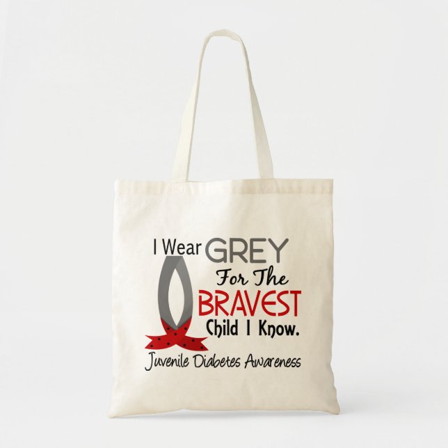 Bravest Child I Know Juvenile Diabetes Tote Bag (Front)