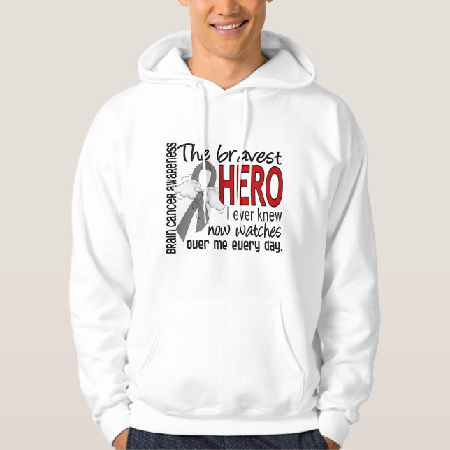 Bravest Hero I Ever Knew Brain Cancer Hoodie (Front)
